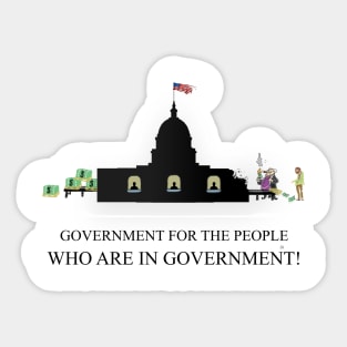 Government Corruption Black Sticker